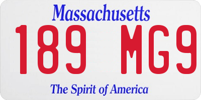 MA license plate 189MG9