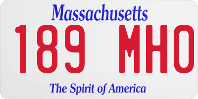 MA license plate 189MH0