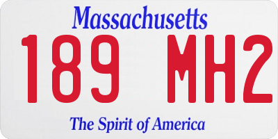MA license plate 189MH2