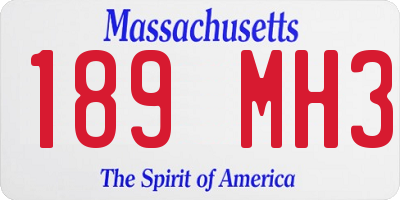 MA license plate 189MH3