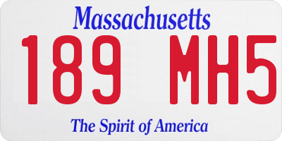 MA license plate 189MH5
