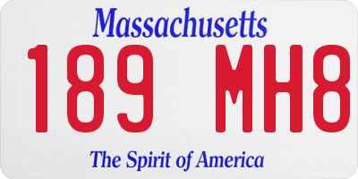 MA license plate 189MH8