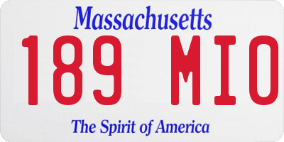 MA license plate 189MI0