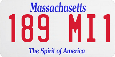 MA license plate 189MI1