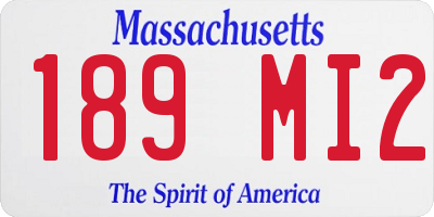 MA license plate 189MI2