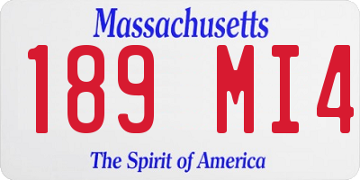 MA license plate 189MI4