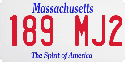 MA license plate 189MJ2