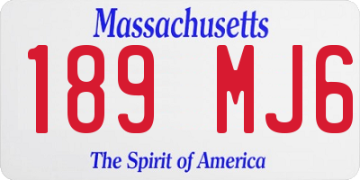 MA license plate 189MJ6