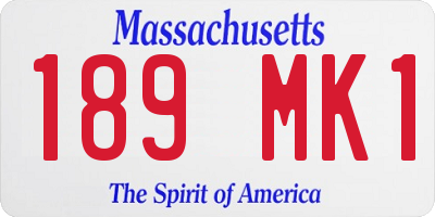 MA license plate 189MK1