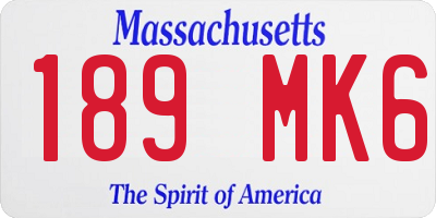 MA license plate 189MK6
