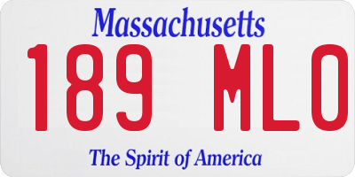 MA license plate 189ML0