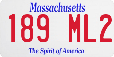 MA license plate 189ML2