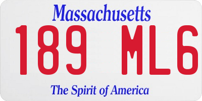 MA license plate 189ML6