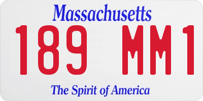 MA license plate 189MM1