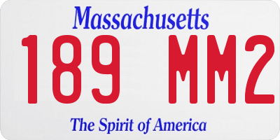 MA license plate 189MM2