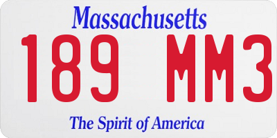 MA license plate 189MM3