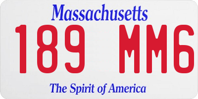 MA license plate 189MM6