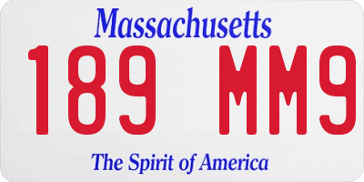 MA license plate 189MM9