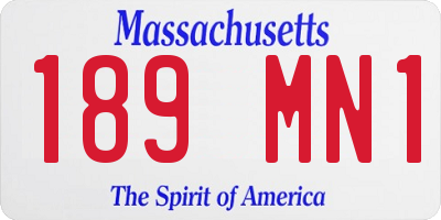 MA license plate 189MN1