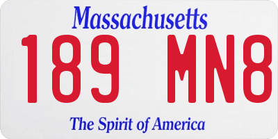 MA license plate 189MN8