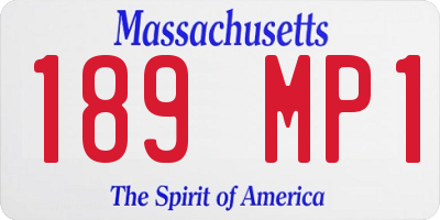 MA license plate 189MP1