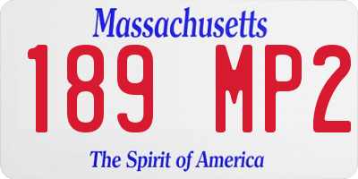 MA license plate 189MP2