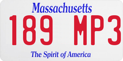 MA license plate 189MP3