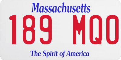 MA license plate 189MQ0