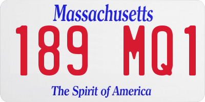 MA license plate 189MQ1