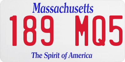 MA license plate 189MQ5