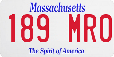 MA license plate 189MR0
