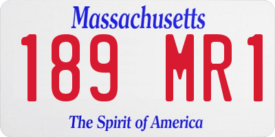 MA license plate 189MR1
