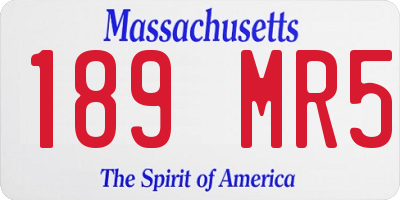 MA license plate 189MR5