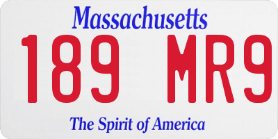 MA license plate 189MR9