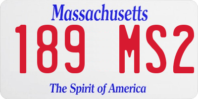 MA license plate 189MS2