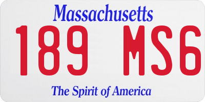 MA license plate 189MS6