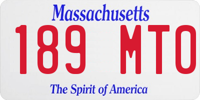 MA license plate 189MT0