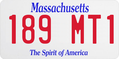 MA license plate 189MT1
