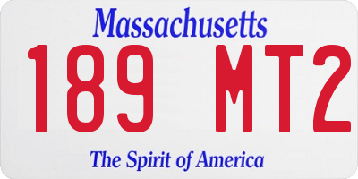 MA license plate 189MT2