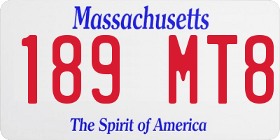 MA license plate 189MT8