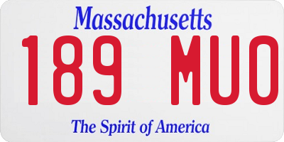 MA license plate 189MU0