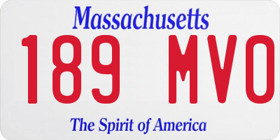 MA license plate 189MV0