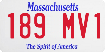 MA license plate 189MV1