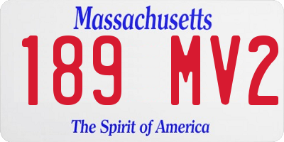 MA license plate 189MV2