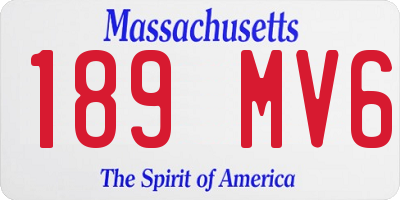 MA license plate 189MV6