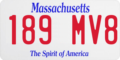 MA license plate 189MV8