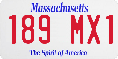 MA license plate 189MX1