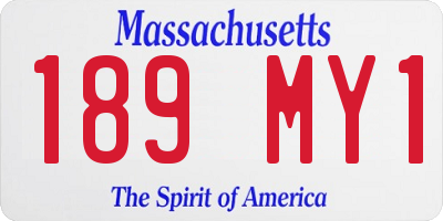 MA license plate 189MY1