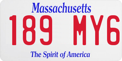 MA license plate 189MY6
