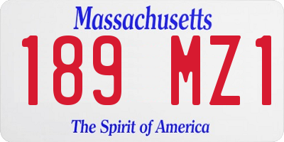 MA license plate 189MZ1